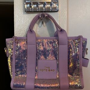 Sequin Tote Bag - Purple